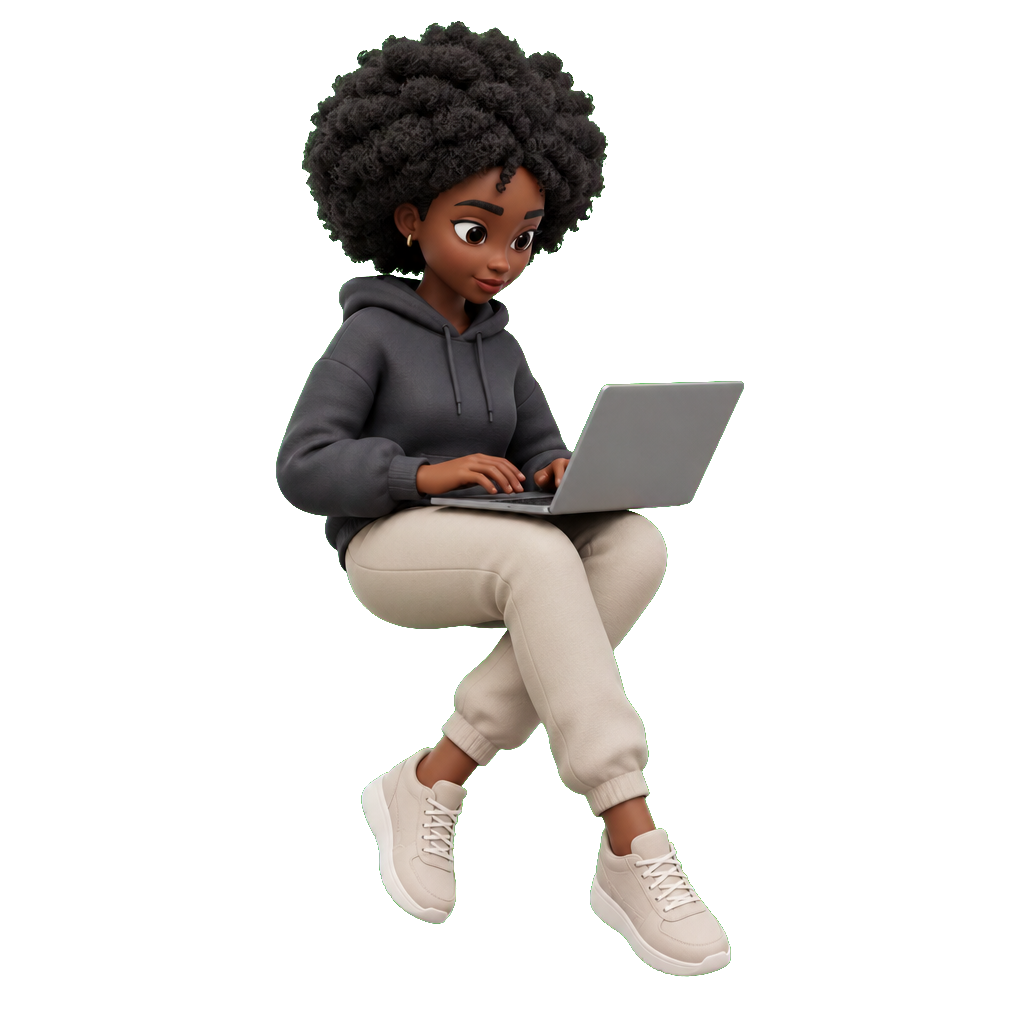 3D illustrated builder ready to create