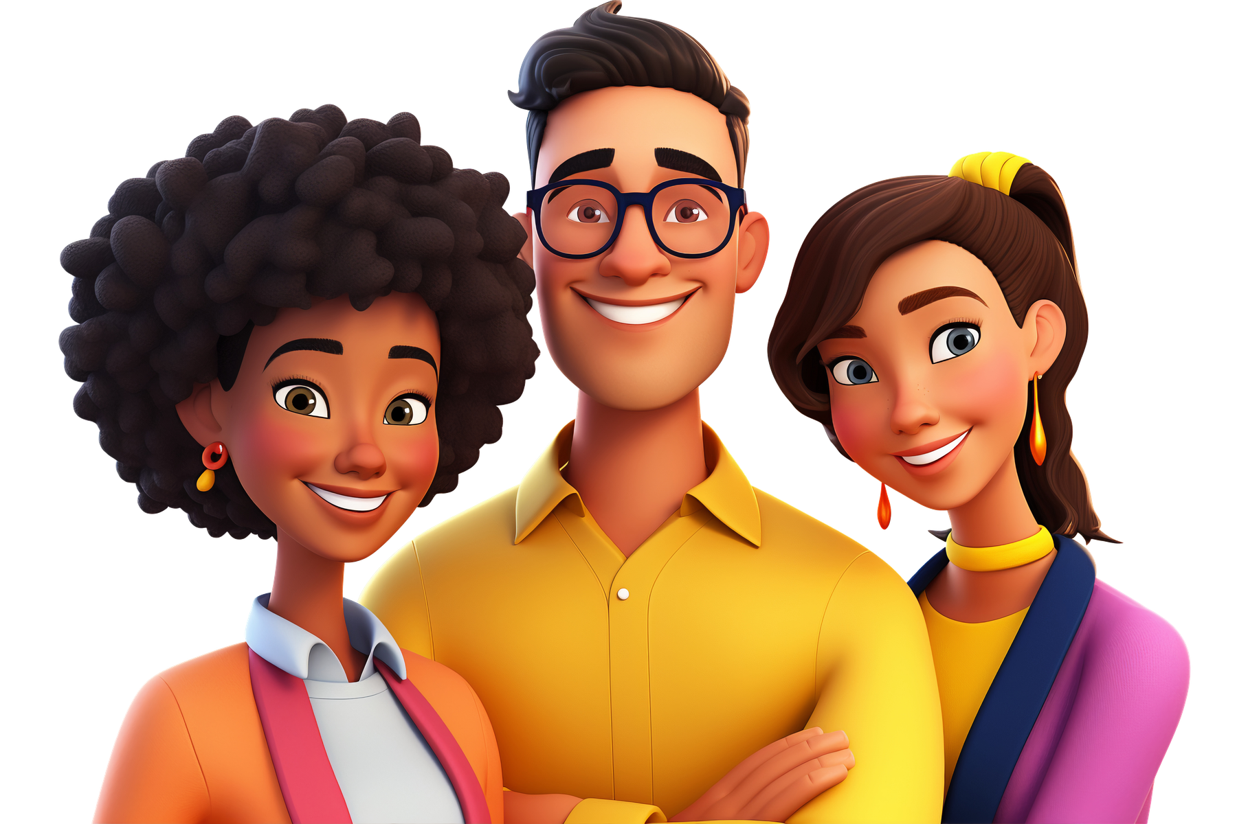 3D illustrated creative agency team