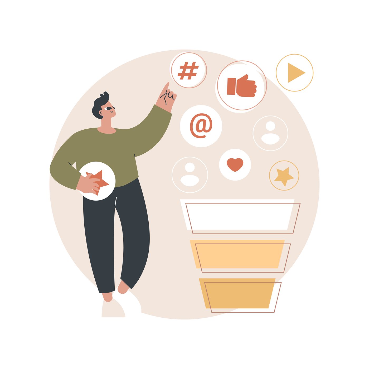 Illustration of social media management deliverables
